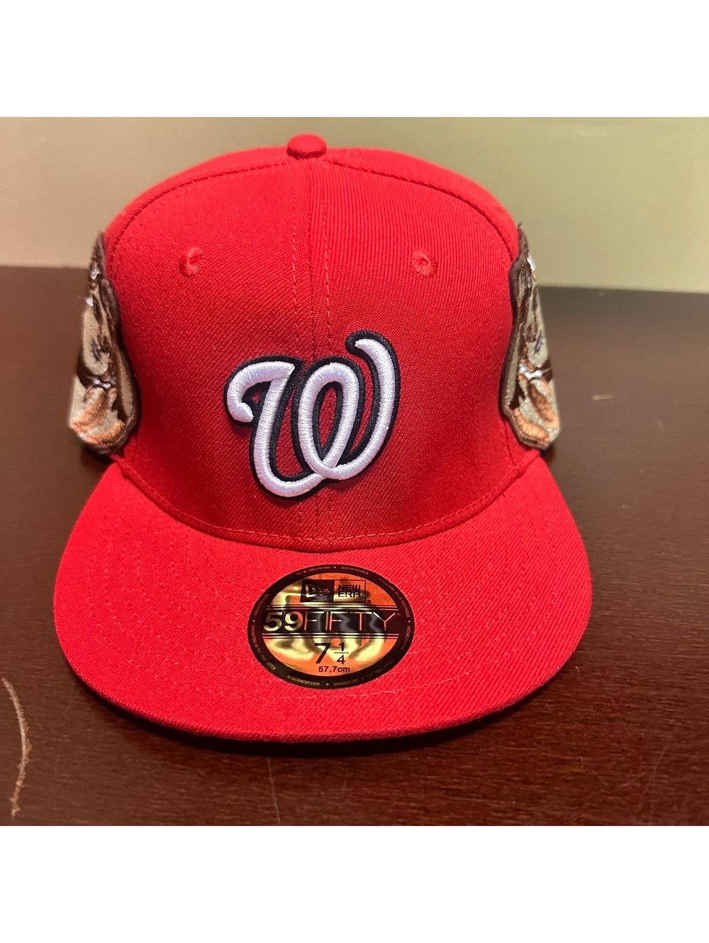 Washington Nationals Red 7 1/4 Jon Stan Fitted Hat New Era 59FIFTY Logo  W New